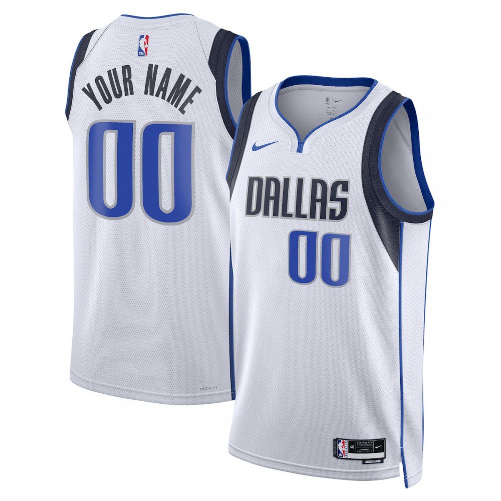 Dallas Mavericks Unisex 2022/23 Swingman Custom Jersey White - Association Edition-Pro Kit Vault | Brand New 26/27 Sports Jerseys